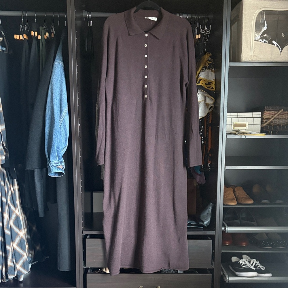 Everlane Cashmere Dress- Dark Chocolate